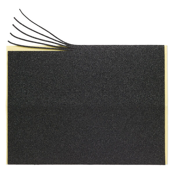 Adhesive strip, Art Edge™, EVA foam, black glitter, 2mm. Sold per 10-inch sheet. image number 0