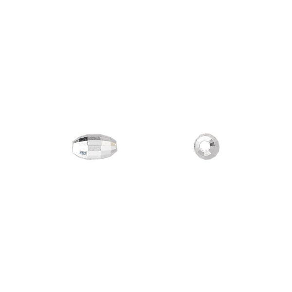 Bead, sterling silver, 7x4mm mirror oval. Sold per pkg of 10. image number 0