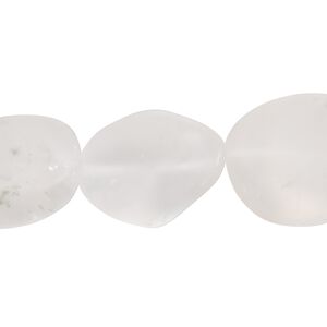 Quartz crystal 1pkg1, tumbled nugget bead natural 15.5-16 inch medium