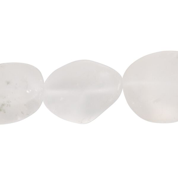 Quartz crystal 1pkg1, tumbled nugget bead natural 15.5-16 inch medium image number 0