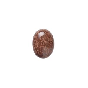Brown chrysanthemum stone 1pkg2, calibrated oval cab natural 16x12mm