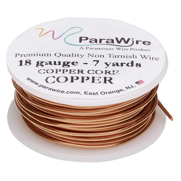Wire, ParaWire™, copper, round, 18 gauge. Sold per 7-yard spool. image number 0