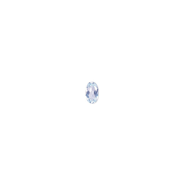 Gem, sky blue topaz (irradiated), 5x3mm faceted oval, A- grade, Mohs hardness 8. Sold individually. image number 0