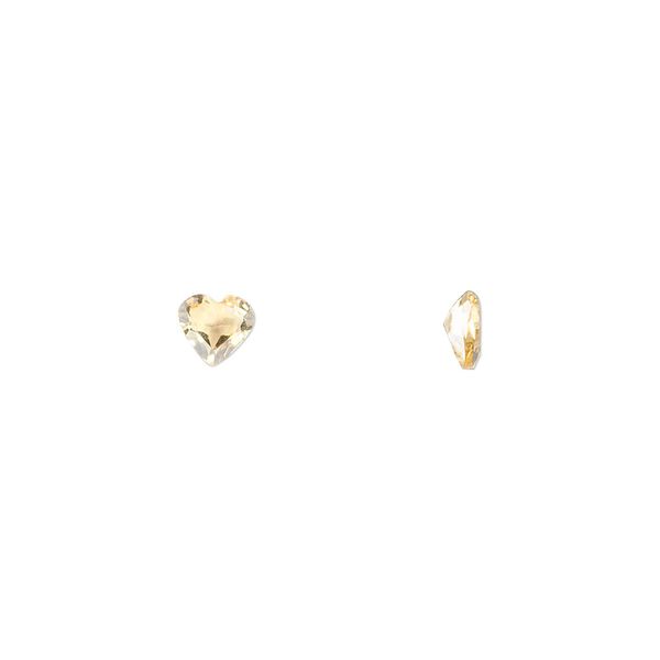 Citrine 1pkg2, hand-cut faceted heart gem 5mm image number 0
