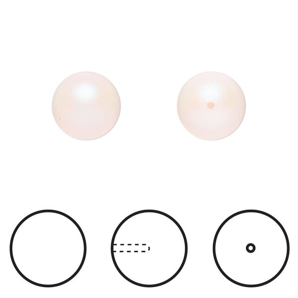 Pearl 4pk pearlescent white, Crystal Passions® 10mm round 5818 image number 0