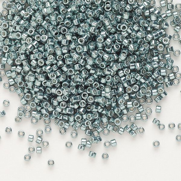 Seed bead, Delica®, glass, pkg/7.5g, #11 round, opaque galvanized peacock (DB-0432). image number 0