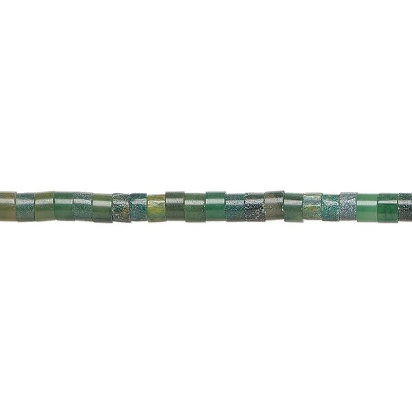 African "jade" 1pkg1, heishi bead natural 15.5-16 inch 3x1.5mm-3x2.5mm image number 0
