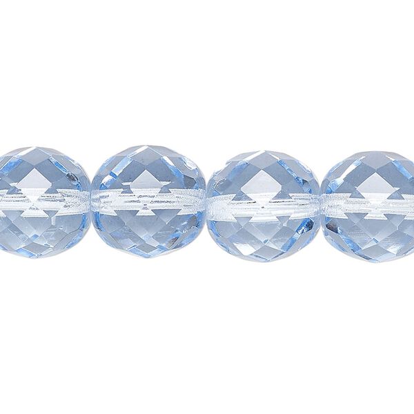 Czech fire-polished glass 1pkg600, faceted round bead, 12mm image number 0