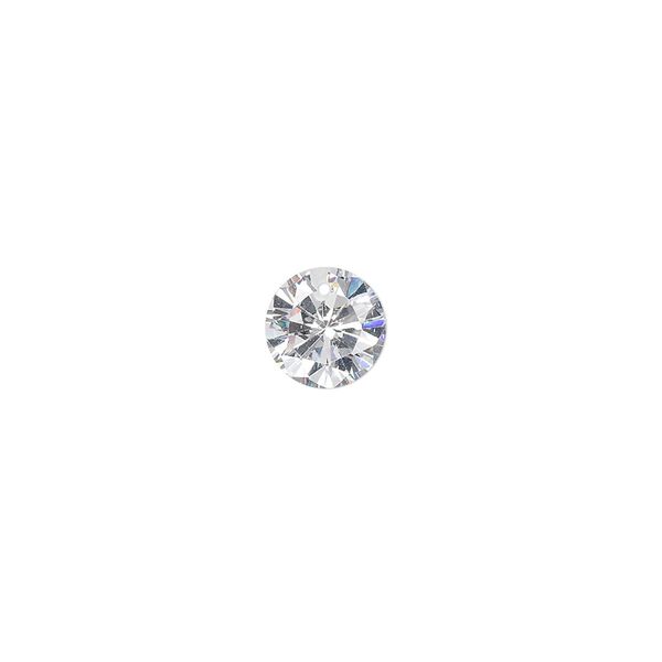 Drop, cubic zirconia, clear, 8mm hand-faceted round, Mohs hardness 8-1/2. Sold per pkg of 10. image number 0