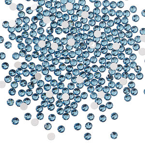 Flat back 1pkg1440 Malibu blue foil back, Preciosa MAXIMA Czech crystal rhinestone, 2.1-2.3mm chaton rose round SS7