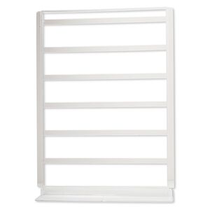 Display, earring and chain, acrylic, clear, 14-1/2 x 10-3/4 x 4-1/2 inches. Sold per pkg of 3.