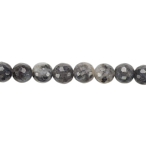 Bead, blue labradorite (natural), 6mm faceted round, B grade, Mohs hardness 6 to 6-1/2. Sold per 8-inch strand, approximately 30 beads. image number 0
