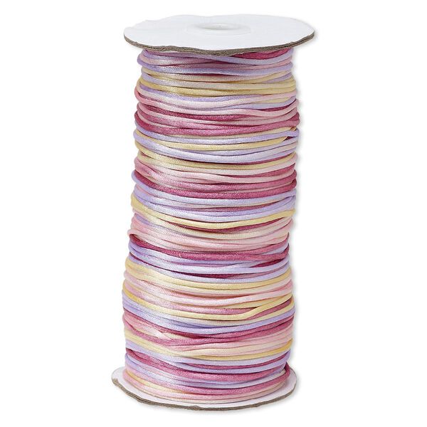 Cord, Satinique™, satin, tenderness, 2mm regular. Sold per 400-foot spool. image number 0