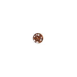 Drop, cubic zirconia, brown, 6mm hand-faceted round, Mohs hardness 8-1/2. Sold per pkg of 4.