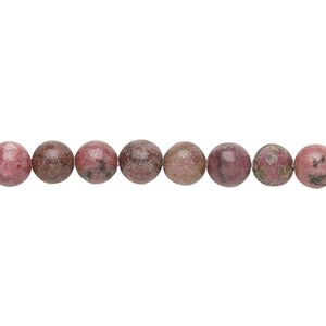 Rhodonite 1pkg1, round bead natural 15 inch 5-6mm