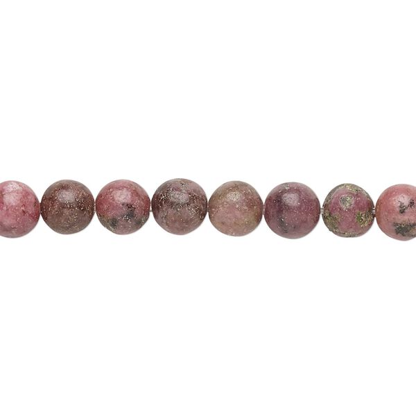 Rhodonite 1pkg1, round bead natural 15 inch 5-6mm image number 0
