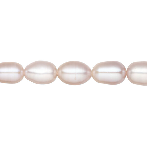 Freshwater pearl 1pkg1 rice, 14 inch mauve / peach / silver peacock 6-7mm cultured image number 0