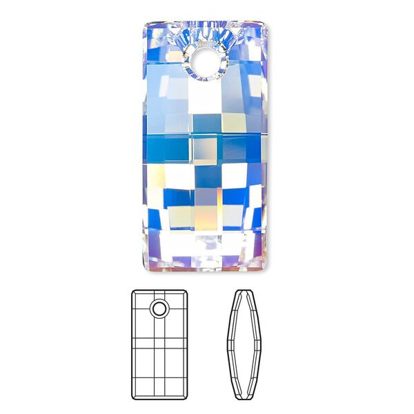 Focal 1pk crystal AB, Crystal Passions® 30x15mm pendant urban 6696 image number 0
