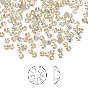 Flat back 1440pk chrysolite opal AB foil back, Preciosa MAXIMA Czech crystal rhinestone 2.5-2.7mm chaton rose round SS9