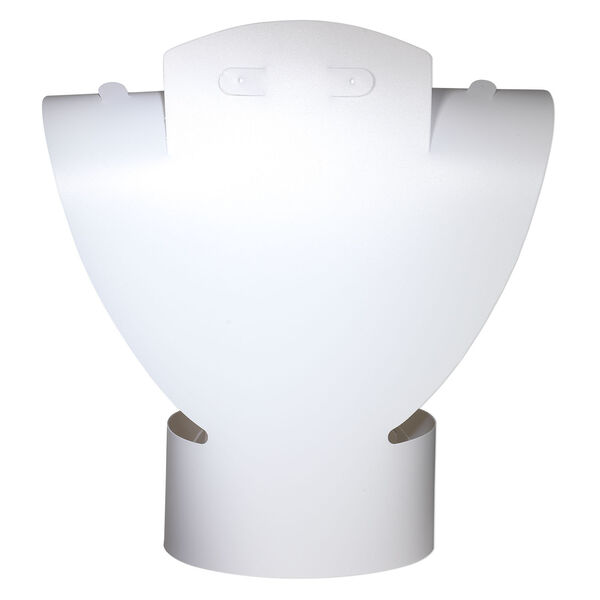 Display, foldable, necklace and earring, acrylic, smooth white, 10-1/4 x 9-1/4 x 3-3/4 inches assembled. Sold individually. image number 1