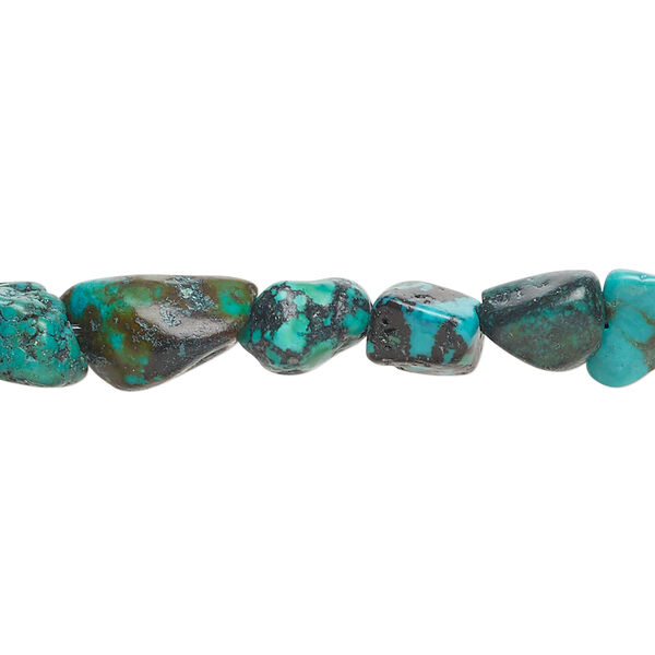 Turquoise 1pkg1, nugget bead 12 inch small image number 0