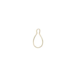 Drop, Wrap-Tite®, 14Kt gold, 8x5mm pear setting. Sold individually.