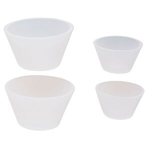 Mixing cup, silicone, white, (2) 1/8 ounce and (2) 1/2 ounce cups. Sold per 4-piece set.