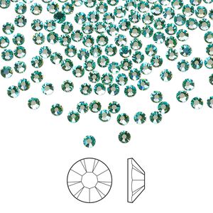 Flat back 144pk Caribbean Sea AB foil back, Preciosa MAXIMA Czech crystal rhinestone 2.5-2.7mm chaton rose round SS9