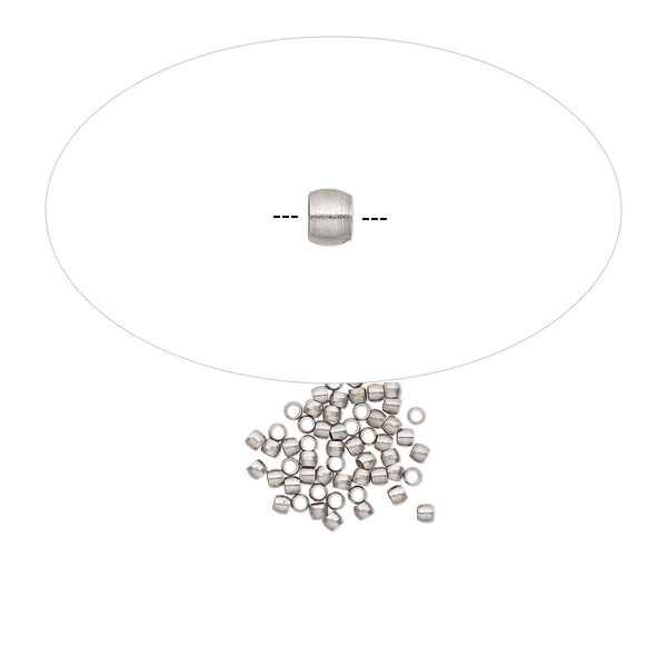Crimp, stainless steel, 2.5mm round, 1.5mm inside diameter. Sold per pkg of 50. image number 0