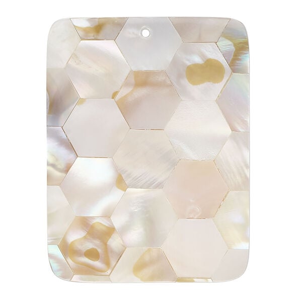 Black lip shell / gold lip shell / mother-of-pearl shell 1pkg1, top-drilled 1sided flat rectangle focal 38x29mm-39x30mm image number 0