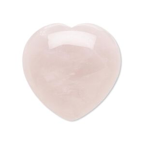 Rose quartz 1pkg1, calibrated heart cab natural 30mm