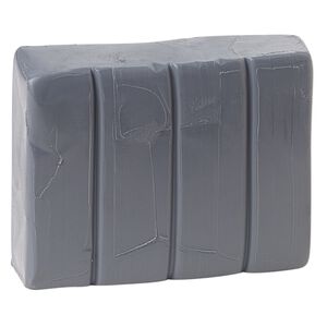 Polymer clay, Sculpey® PREMO, slate grey. Sold per 2-ounce bar.