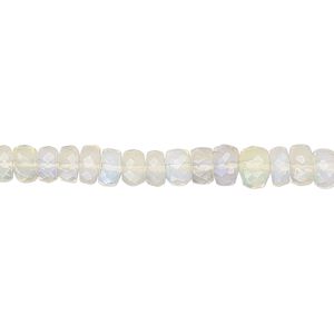 Ethiopian opal 1pkg1, hand-cut faceted rondelle bead natural 15.5-16 inch graduated 4x2mm-7x5mm