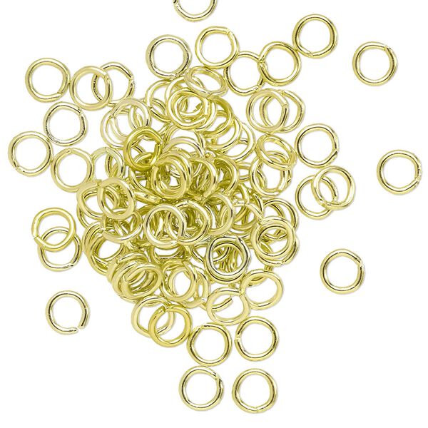 Jump ring, anodized aluminum, light green, 4.5mm round, 2.9mm inside diameter, 20 gauge. Sold per pkg of 100. image number 0