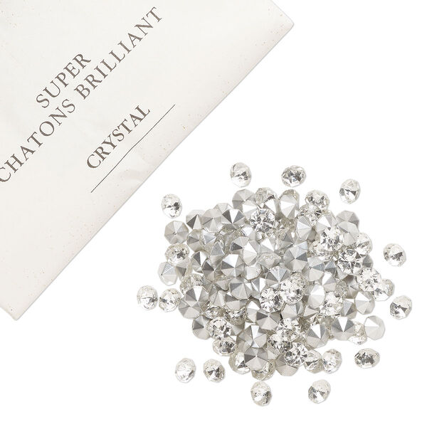 Chaton 288pk crystal foil back, vintage Preciosa Czech crystal rhinestone 6.68-6.872mm round SS32 image number 0