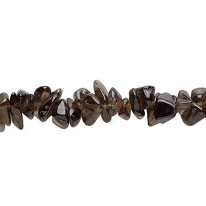 Smoky quartz 1pkg1, chip bead 34 inch small to medium