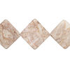 Redline marble 1pkg1, flat diamond bead natural, 14 inch 33-36mm image number 0