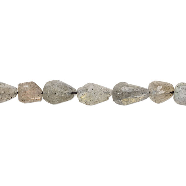 Labradorite 1pkg1, hand-cut faceted teardrop bead natural C grade, 13 inch 6x5mm-10x6mm image number 0
