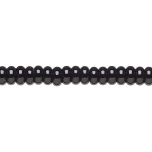 Black onyx 1pkg1, rondelle bead 15.5-16 inch 5x2mm