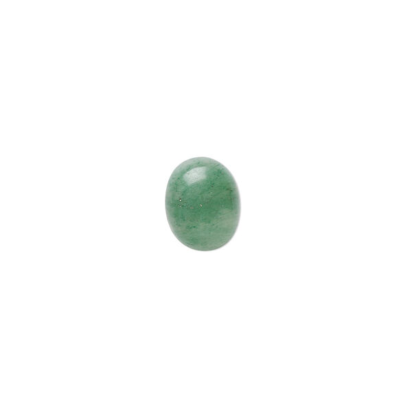 Cab 1pkg10 green aventurine, 10x8mm calibrated oval B grade, natural light to medium image number 0