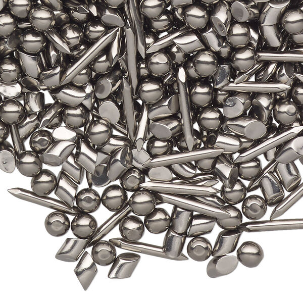 Tumbling shot, mirror-polished stainless steel, flattened ball / diagonals / pins. Sold per 1-pound pkg. image number 0