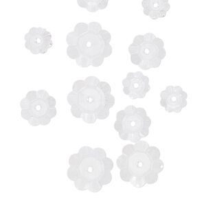 Margarita flower assortment 12pk transparent clear, Celestial Crystal® 10x3.5mm 8x3mm 6x2mm flower bead