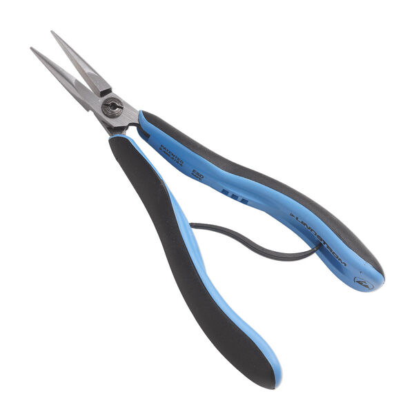 Pliers, Lindstrom® RX series, long chain-nose, steel / plastic / rubber, blue and black, 6 inches. Sold individually. image number 0