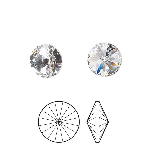 Chaton 2pk crystal foil back, Preciosa MAXIMA Czech crystal rhinestone 18mm rivoli image number 0