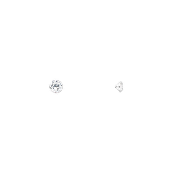 Gem, cubic zirconia, white, 2.75mm faceted round, Mohs hardness 8-1/2. Sold per pkg of 20. image number 0