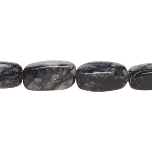 Serpentine 1pkg1, rounded square tube bead natural, 15-inch 15x6mm-16x8mm