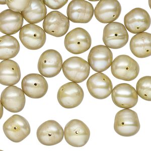 Pearl, cultured freshwater pearl (dyed), aloe, 7-9mm semi-round, D grade, Mohs hardness 2-1/2 to 4. Sold per 15" strand, approximately 55 beads.