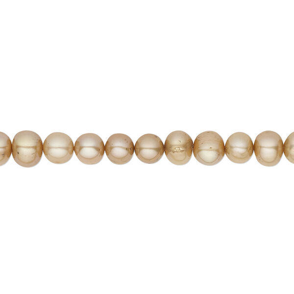 Pearl, cultured freshwater (dyed), sand satin, 4-5mm semi-round, C grade, Mohs hardness 2-1/2 to 4. Sold per 15-1/2" to 16" strand. image number 0