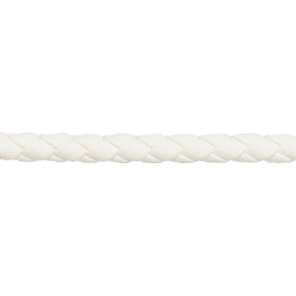 Bolo cord, leatherette, matte white, 4mm braided round. Sold per 5-yard section. image number 0