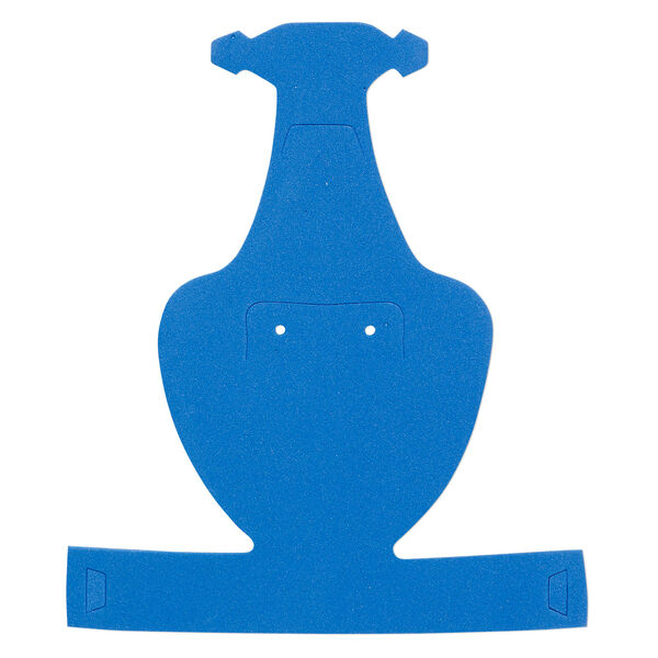Display, foldable, necklace and earring, foam, blue, 3-1/4 x 3-1/4 x 2 inches assembled. Sold per pkg of 2. image number 0